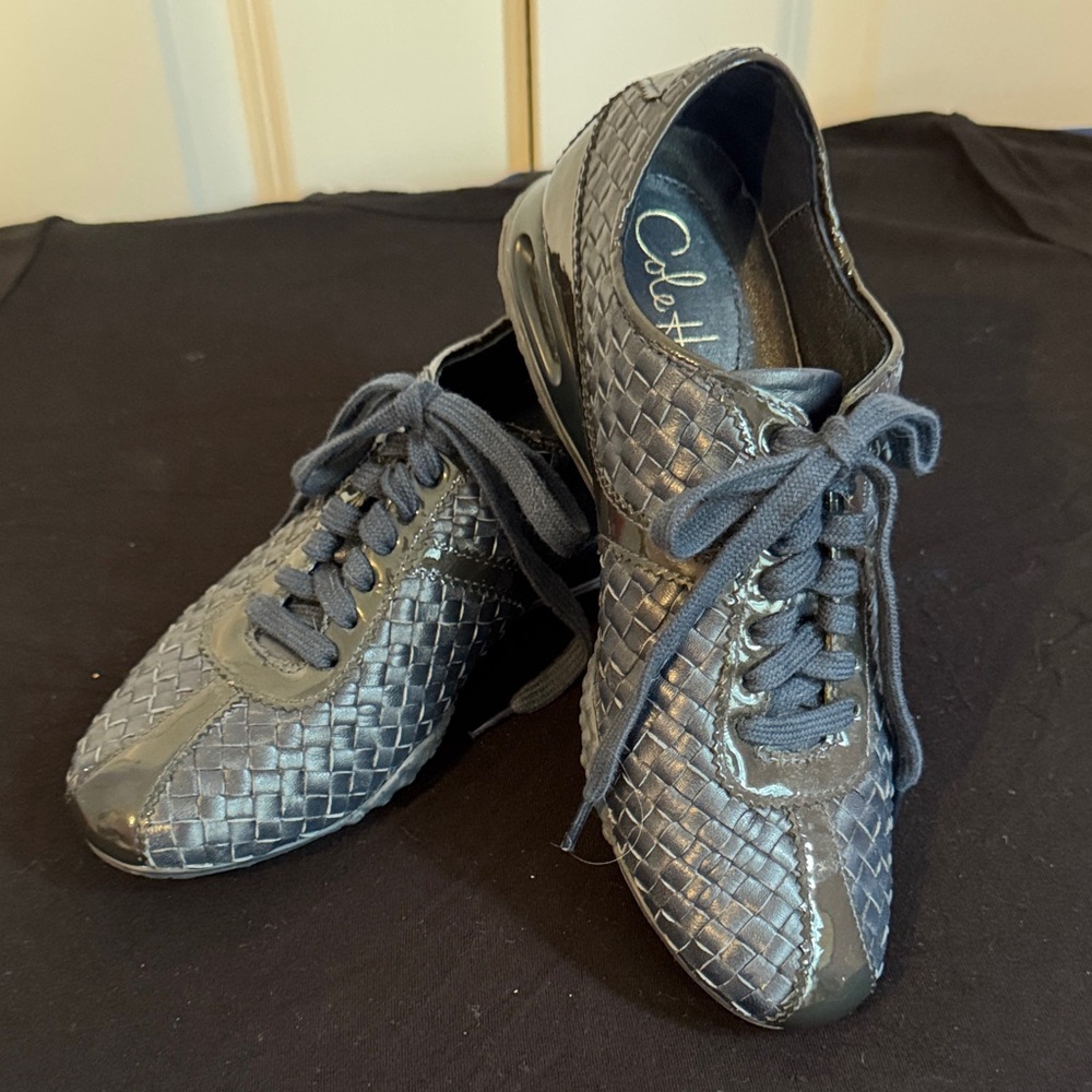 Cole Haan Women's Navy Blue Woven Sneakers